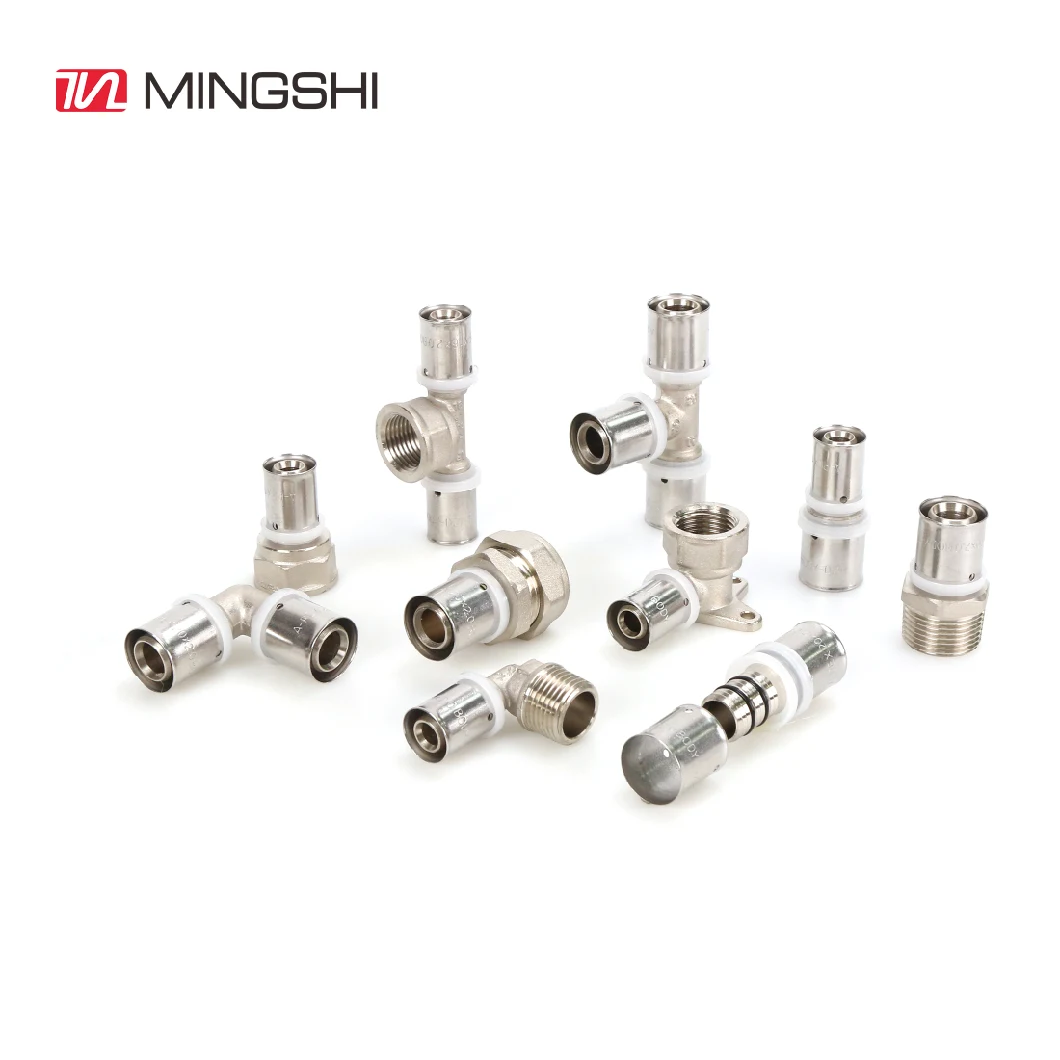 Mingshi Press Fitting - Dzr Cw617n Brass Union for Plumbing Multilayer Pex and Pert Pipe