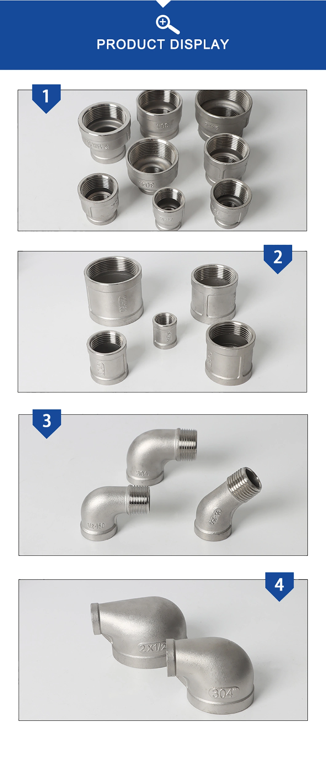 90 Degree Wp304/304L/347H/310S/321 Stainless Steel Pipe Fitting Elbow for Construction