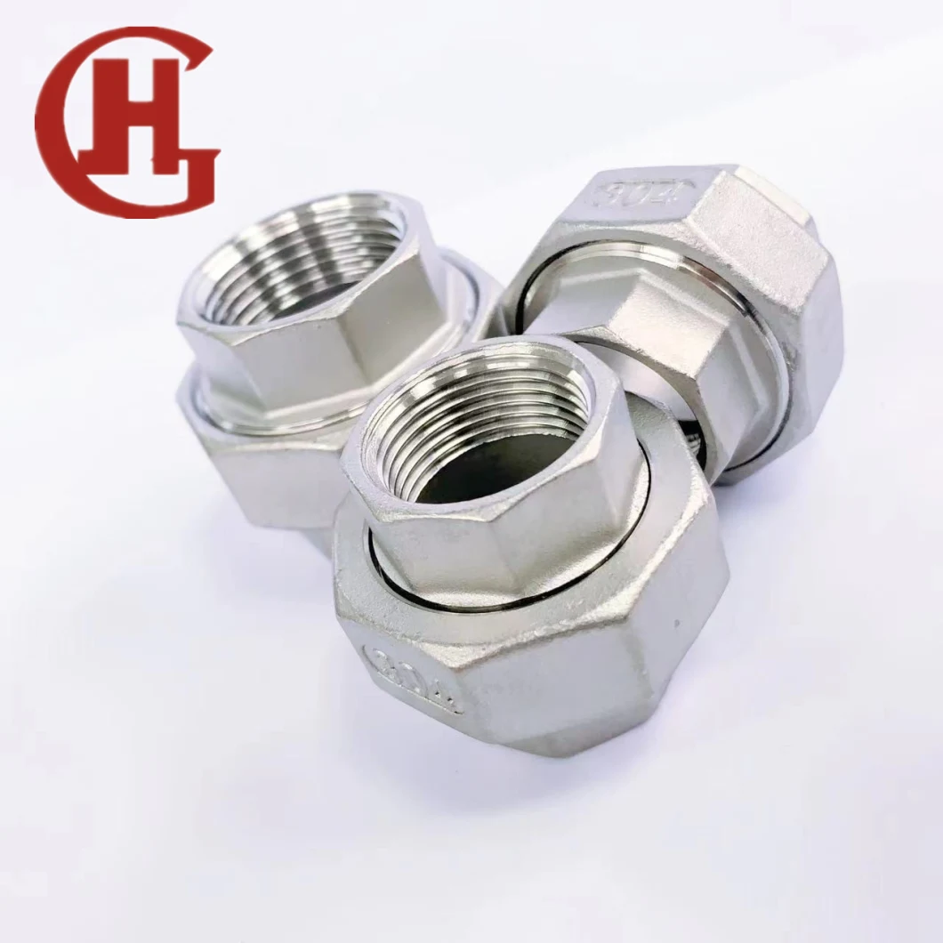 304 Stainless Steel Union, Threaded Connection, Corrosion Resistant