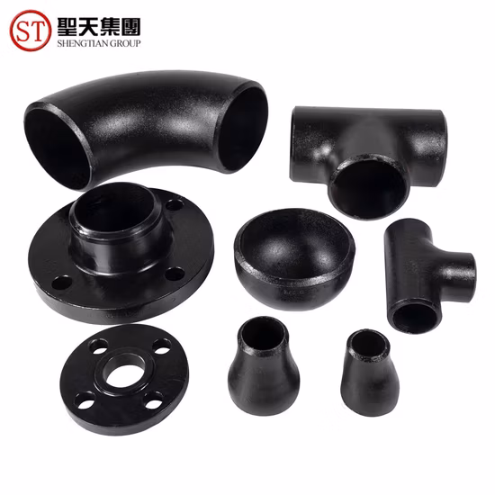 ASTM A234 Wpb/A105/ASME B16.9/En/DIN/JIS/ISO 1/2inch-48inch Carbon Steel/Stainless Steel Butt Welding Pipe Fittings Cap Tee Bend Reducer Elbow